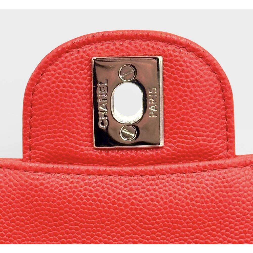 Rectangular Flap Mini Caviar Chevron Leather Shou… - image 14